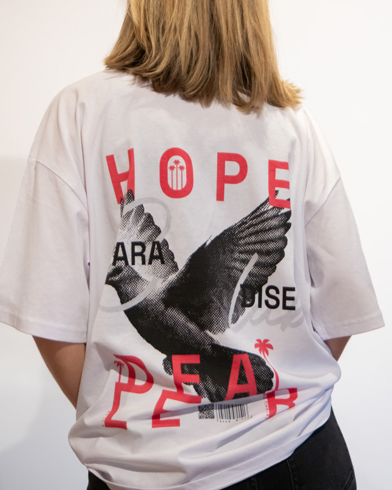 HOPE DEALER Oversized Tee aus Bio-Baumwolle - White