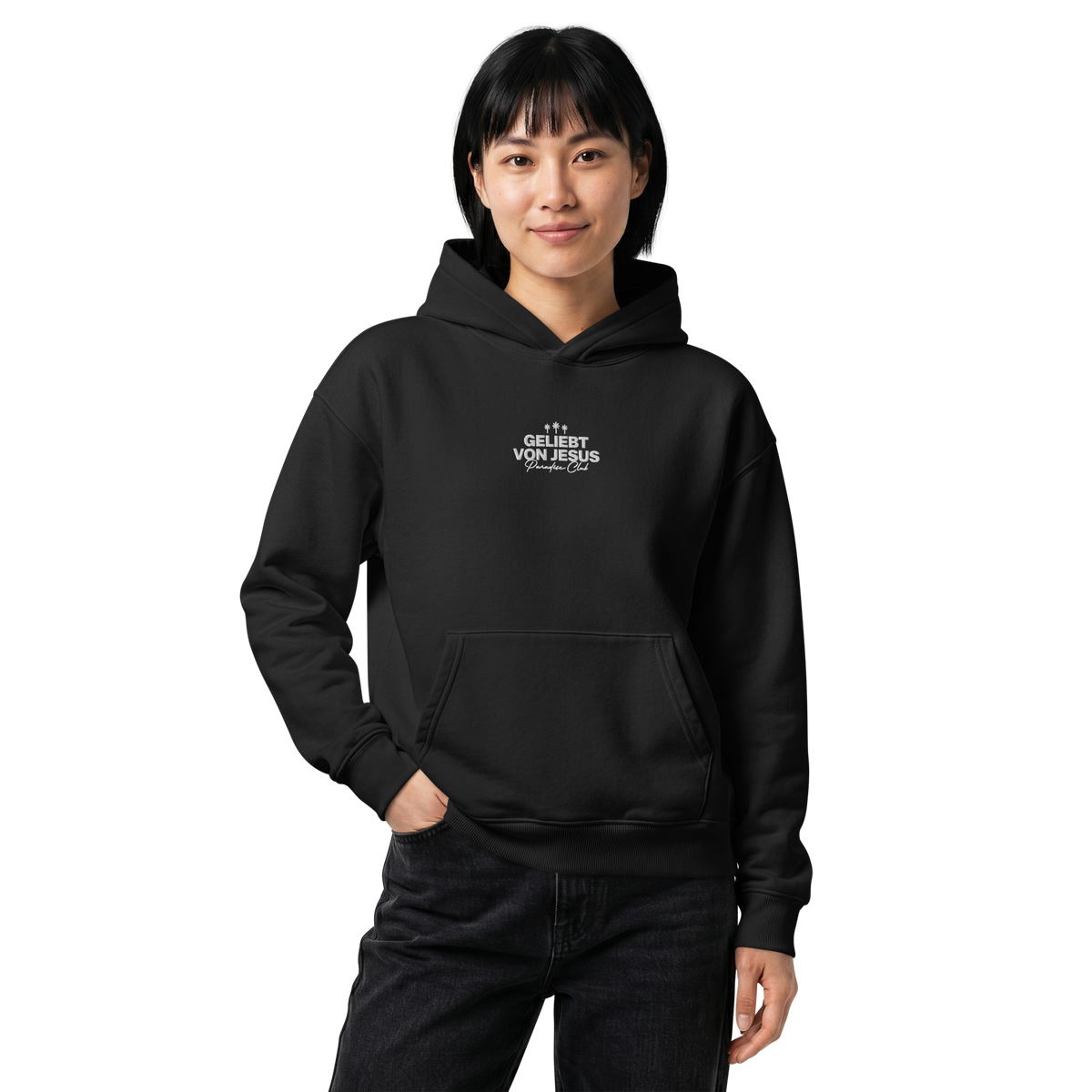 Geliebt von Jesus - Hoodie, 100% Bio-Baumwolle