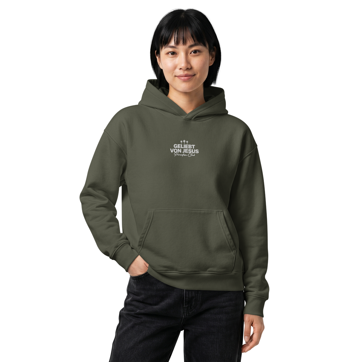 Geliebt von Jesus - Hoodie, 100% Bio-Baumwolle